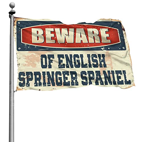 Banderas para recámara universitario de Springer Spaniel inglés en tamaño grande de 152x244 cm