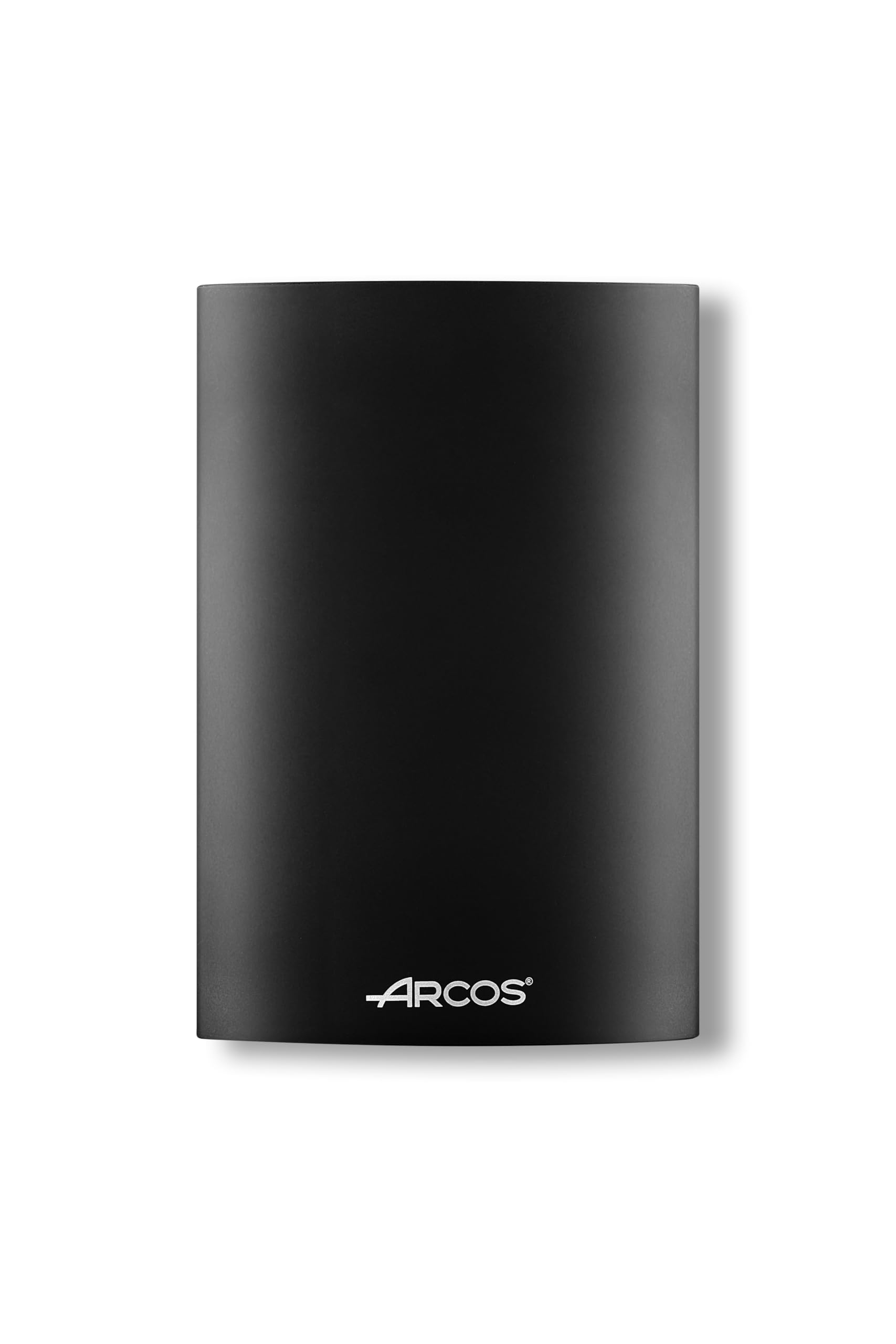 ARCOS Taco Ovale Protecteur de Couteaux jusqu'à 20 Cm. Bloc pour Couteaux au Design Moderne Fabriqué en Caoutchouc Thermoplastique. 220 x 160 x 65 Mm. Couleur Noir