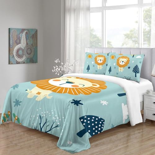 Housse de couette haute qualité Super King 260x220 parure lit chic Le Lion Douce