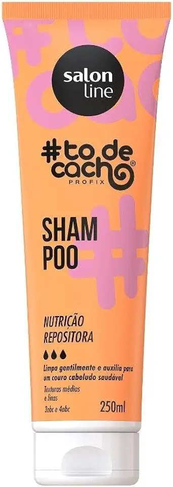 Salon Line, Shampoo, #TodeCacho, Nutrição Repositora, Vegano - Para Cabelos Cacheados e Crespos, 250ml