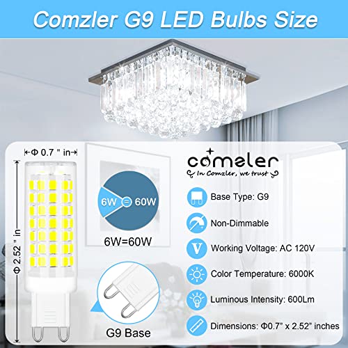 comzler G9 LED Light Bulbs 60W Equivalent 6000K Daylight for Chandelier by comzler - Used condition - Image 2