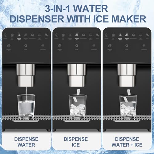 Image of 3-in-1 Nugget Ice Maker with Ice /Water Dispenser,90Lbs /24H Pellet Chewable