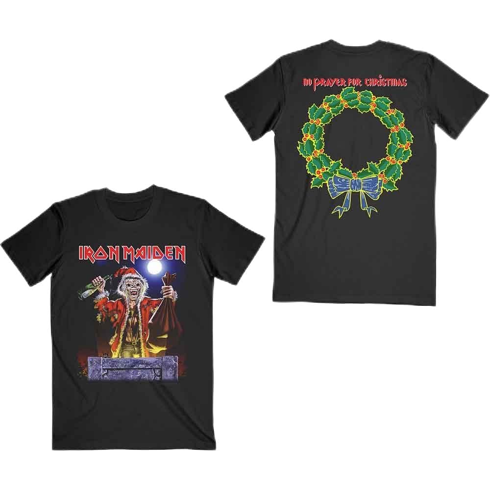Rock Off Officially Licensed Products Men's Black Iron Maiden No Prayer For Christmas Official Tee T-Shirt Unisex (X-Large)