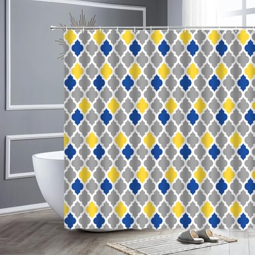 Rideau de douche imperméable tissu polyester 160x200cm pour rideaux de bain design 3D