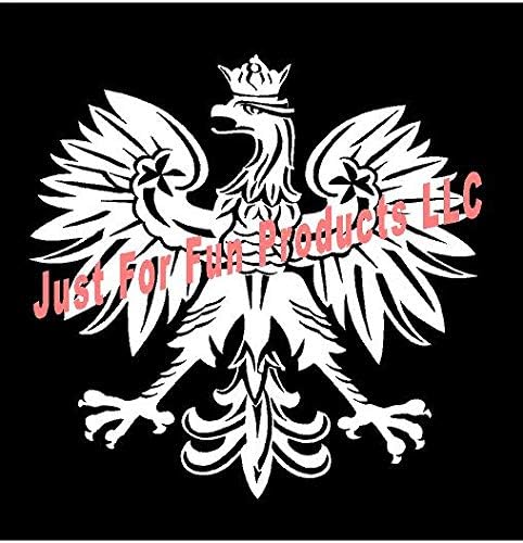 Just For Fun 16" Polish Eagle Poland Symbol Country Vinyl Die Cut Decal Bumper Sticker, Windows, Cars, Trucks, laptops, etc