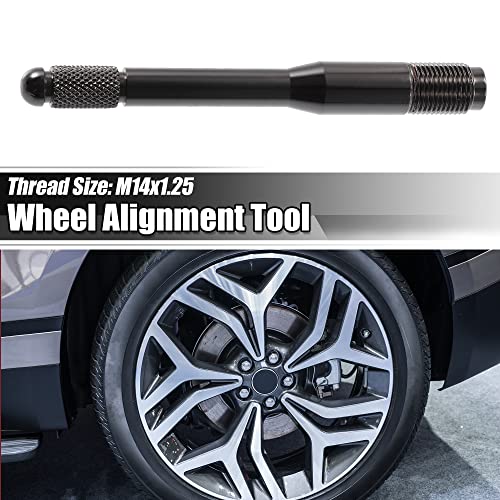 Image of ACROPIX M14x1.25 Wheel Alignment Pin Mounting Car Wheel Hanger Rim Stud Bolt Nut Tire Change Guide Tool - Pack of 1 Titanium Tone