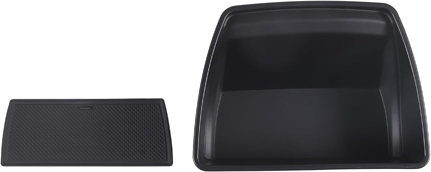 Center Console Organizer (Black, Rectangular) Compatible with Honda Pilot 2015-2022, Ridgeline 2020-2023, Passport 2019-2023