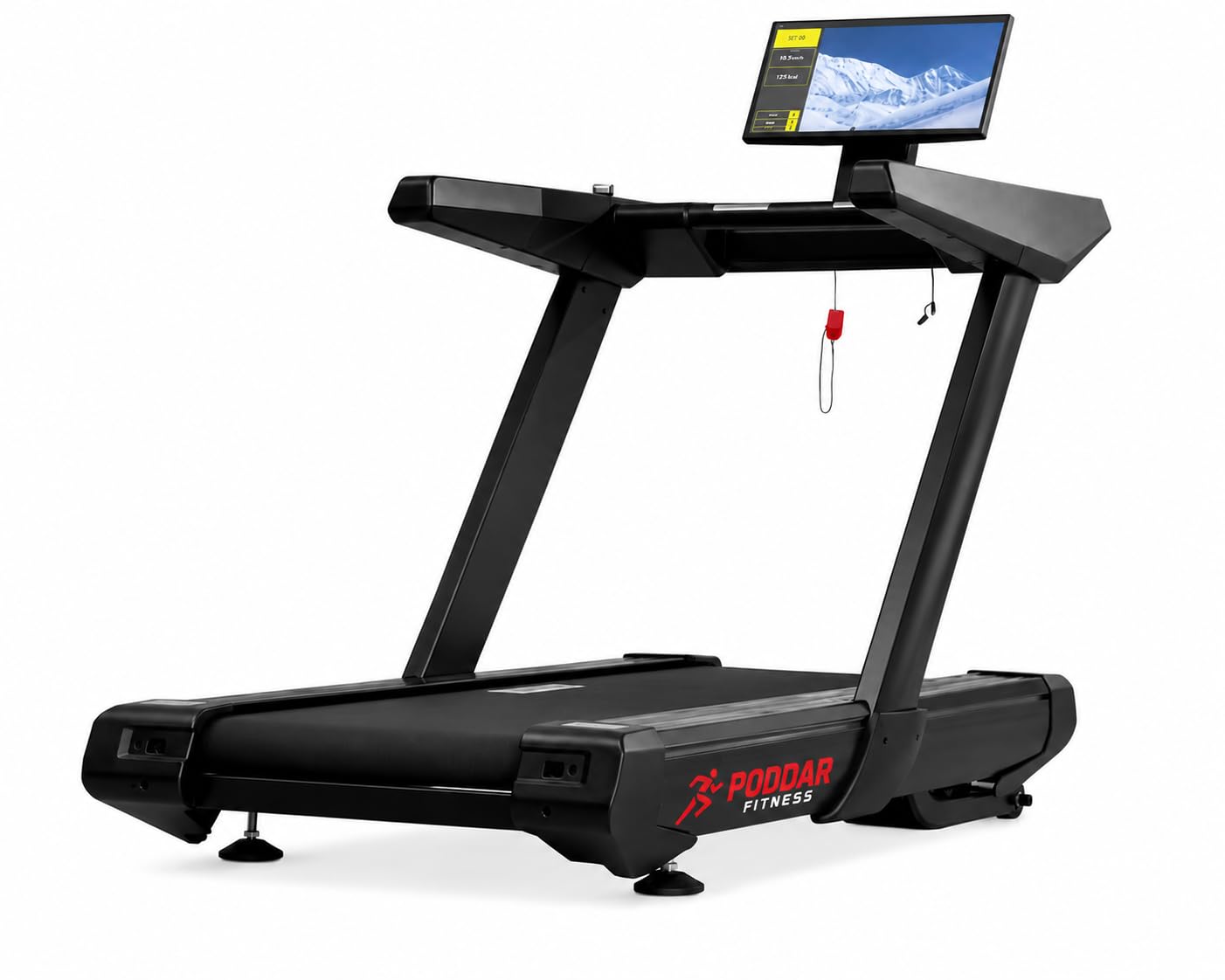 Commercial Motorized Treadmill with 21.5" Touch Screen, 4.0 HP AC Motor (Peak 8.0 HP), 1-20 KM/H Speed, Auto Incline 0-20%, 180 KG Capacity, Wireless Charging & Screen Mirroring-image-45