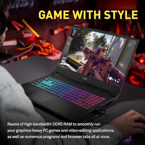 Image of MSI Katana 15 HX Intel Core i9 14th Gen 14900HX (16GB /1TB SSD /Windows 11 Home /RTX 5050 8GB GDDR7 /165Hz QHD Display /2 Year Warranty) B14WEK-264IN Gaming Laptop (15.6 Inch, Black, 2.4 Kg)