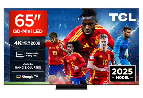 TCL 65Q7C 65 QD-Mini LED, 4K HDR Premium 2600, Smart TV with Google TV (Dolby Vision IQ & Atmos, CrystGlow HVA Panel, Motion Clarity Pro 144Hz, Game Master) [Energy Class F]