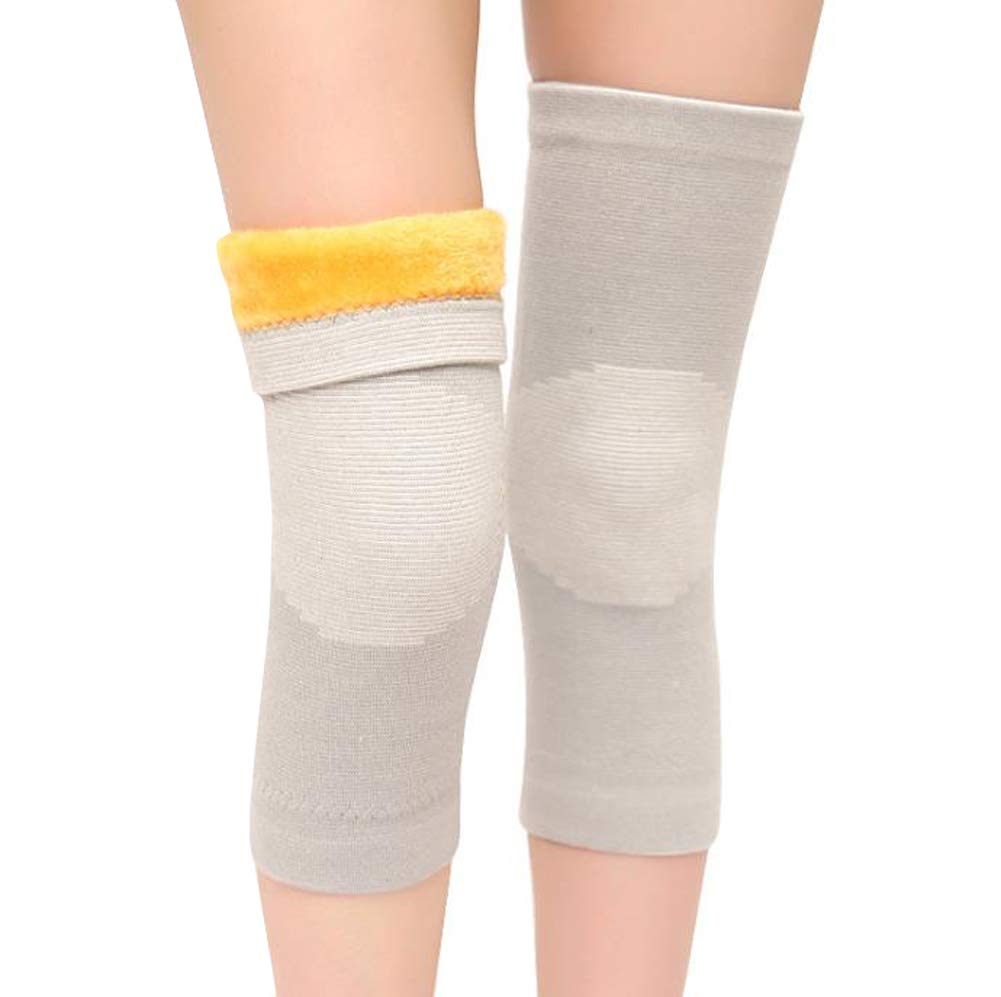 Ginocchiere Termiche In Lana Spessa Unisex - Grigio Scuro, Taglia Unica Per Sport Invernali