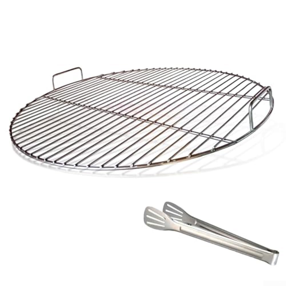Ruszt do gotowania ze stali nierdzewnej do Weber 1241304 i 7432 wytrzymała siatka grillowa z uchwytem (45 cm)