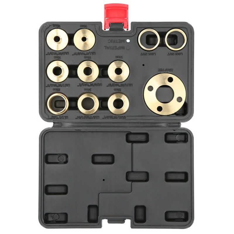 11Pcs/Set Brass Template Router Guides Kit with Lock Nut Adapter Router Accessory Router Template Guide Bushing Kit