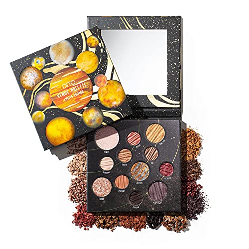 DiTO 12 Color Venus Makeup Palette, Highly Pigmented Eyeshadow Palette With Mirror For Daily Party, Shimmer Matte Eyeshadow Shade Palette For Wife & Lover & Mother