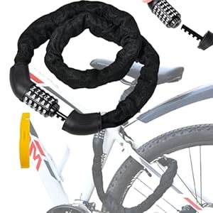 Fietsslot, fietsslot, kettingslot voor fiets, diefstalbeveiliging, fietsslot, veiligheidsslot voor fietsen, scooter, motorfiets