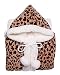 Chic Home Leopard Snuggle Hoodie Blanket 51" x 71" Brown