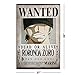 One Piece - Anime/Manga Poster (Wanted Dead Or Alive: Roronoa Zoro) (Size: 24