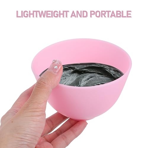 Miniatura 10 de FOMIYES Cuenco de silicona con espátula de silicona, cuencos para mezclar, cuencos de colores reutilizables, tazones de preparación para aperitivos,