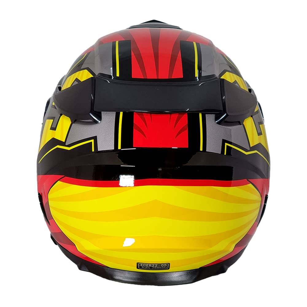 Casco Integrale Moto BHR 813 RACE - Doppia Visiera, Omologato ECE, 5 Ventilazioni - Uomo/Donna