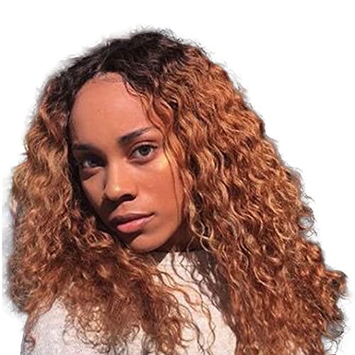 Ombre Human Hair Wigs Closure Wigs Human Hair Honey Blonde Lace Front Wigs Human Hair Pre Plucked Two Tone 1B30 4x4x1 Transparent Lace Closure Wig Preplucked Bleached Knots Hair Wigs For Women 24"