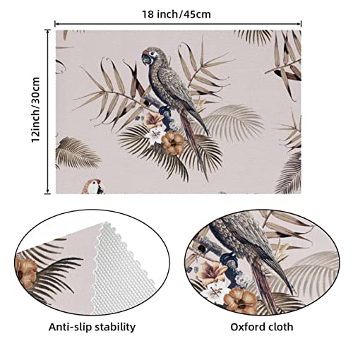 Set de table perroquet tropical anti-chaleur pour protéger votre table des taches - 5