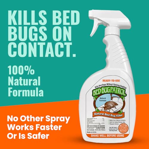 Bed Bug Patrol Bed Bug Spray & Bed Bug Killer for Home - 2 Pack, 24 oz Each