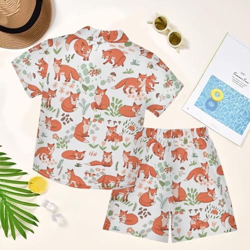 Image of visesunny Little Boys Short Sleeve T-Shirt Beach Shirts for kids children Casual Shorts Set Summer Clothes Outfits