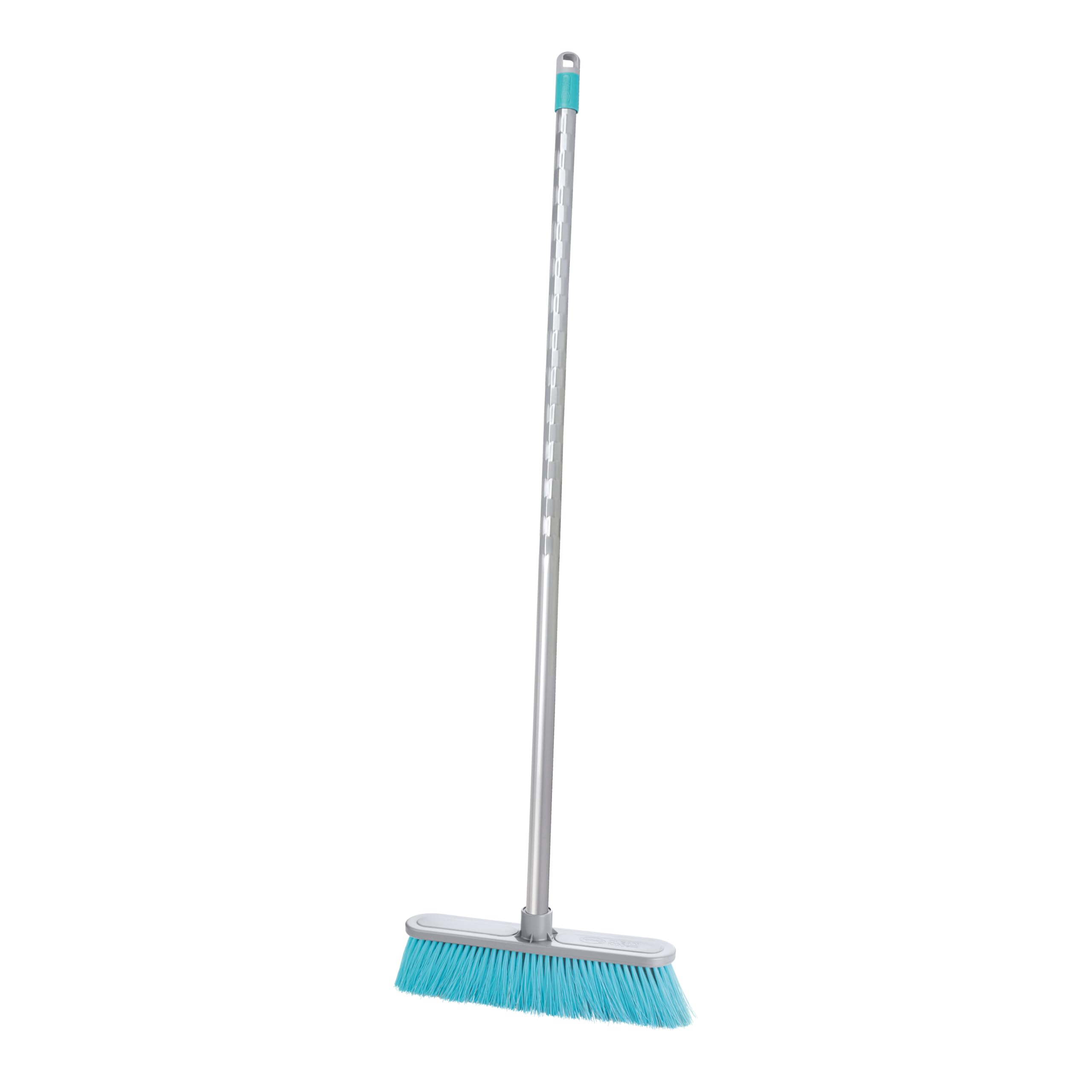 Joyo Cleanmax Plastic Mark Push Floor Broom for Indoor & Outdoor use I Multi Purpose Sweeping Brush for Garden, Bathroom, Kitchen, Shower Wall, with 120cm Long Handle - Grey