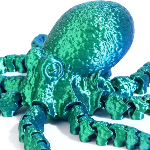 Tintenfisch, bedruckt in 3 D – 3 D bedruckter Oktopus, Sammlerfigur mit Gelenken, Oktopus, Tiermodell für Stressabbau, sensorisches Vergnügen und Fidget