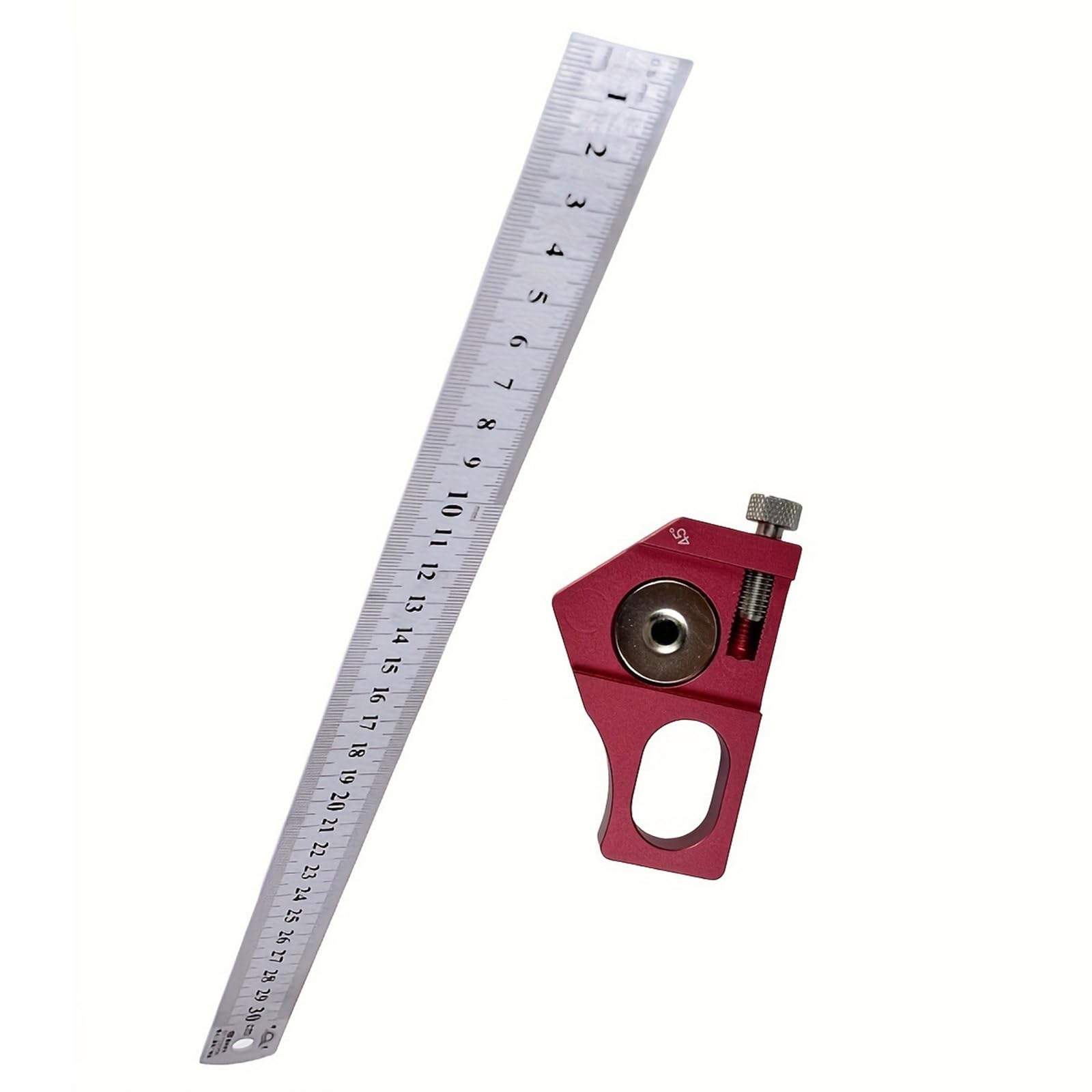 Jazuaiao Steel Ruler With Elo Aluminium Measuring Ruler Tool Suitable For Woodworkers & Diyer Enthusiasts Crafting And Construction Tasks Router Height Gauges