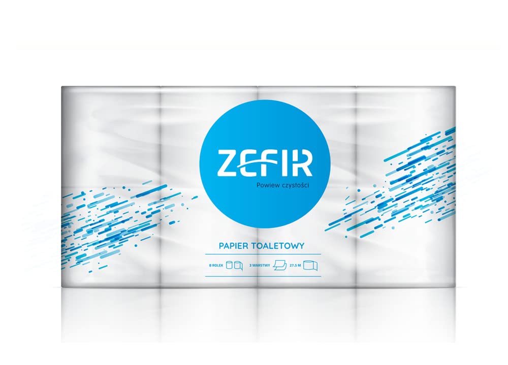 128 Rollen Toilettenpapier Klopapier, Vorratspack 3-lagig / 250 Blatt Zellstoff Rollenlänge 27,5 m/(16x8 Rollen)