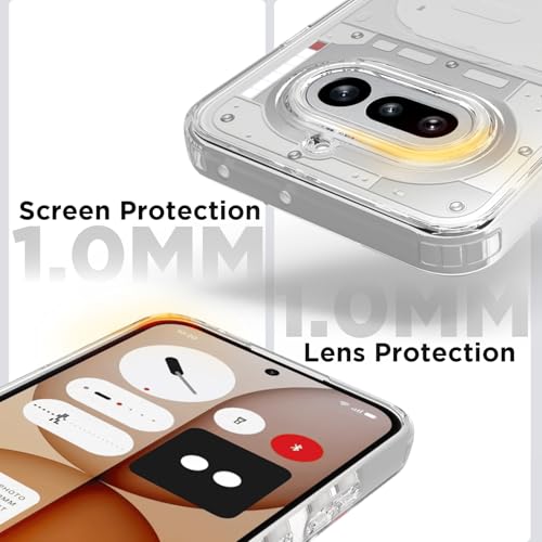 Image of RIGGEAR Shockproof Clear Hybrid Armor Back Cover Case Compatible with Nothing Phone 4a 5G (Transparent PC and TPU Bumper)