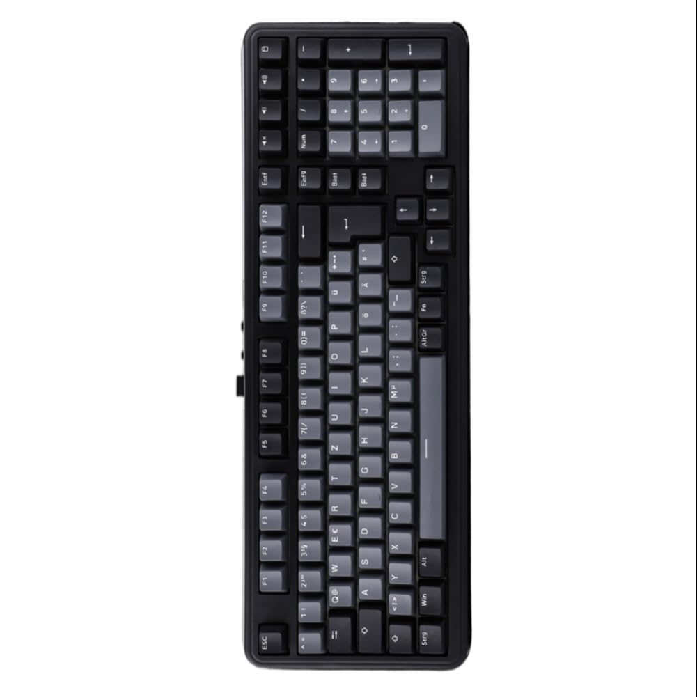 Tastiera TH99 ISO-DE Layout QWERTZ 96% Guarnizione cremosa Cablata 2.4G Wireless Meccanica Con manopola Tastierino numerico