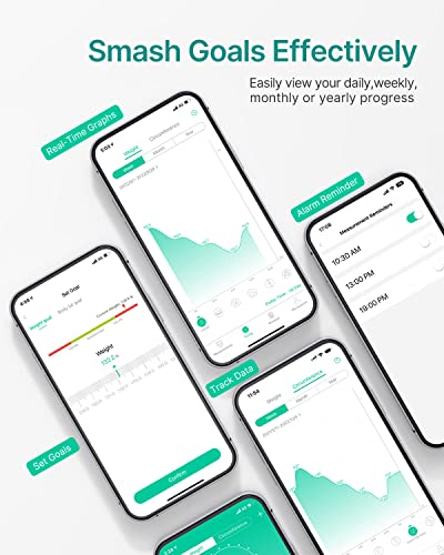 Fitindex Smart Body Fat Scale And Tape Measure, Digital Bathroom Scale For Body Weight And Fat & Measuring Tape For Body With App, Bluetooth Bmi Weighing Machine, Body Composition Analyzer For People #TOP4