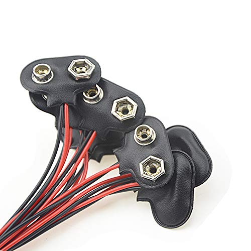 Set de 70 LEDs pre-cableados 5mm con portadiodos y clips 9V miniatura 6