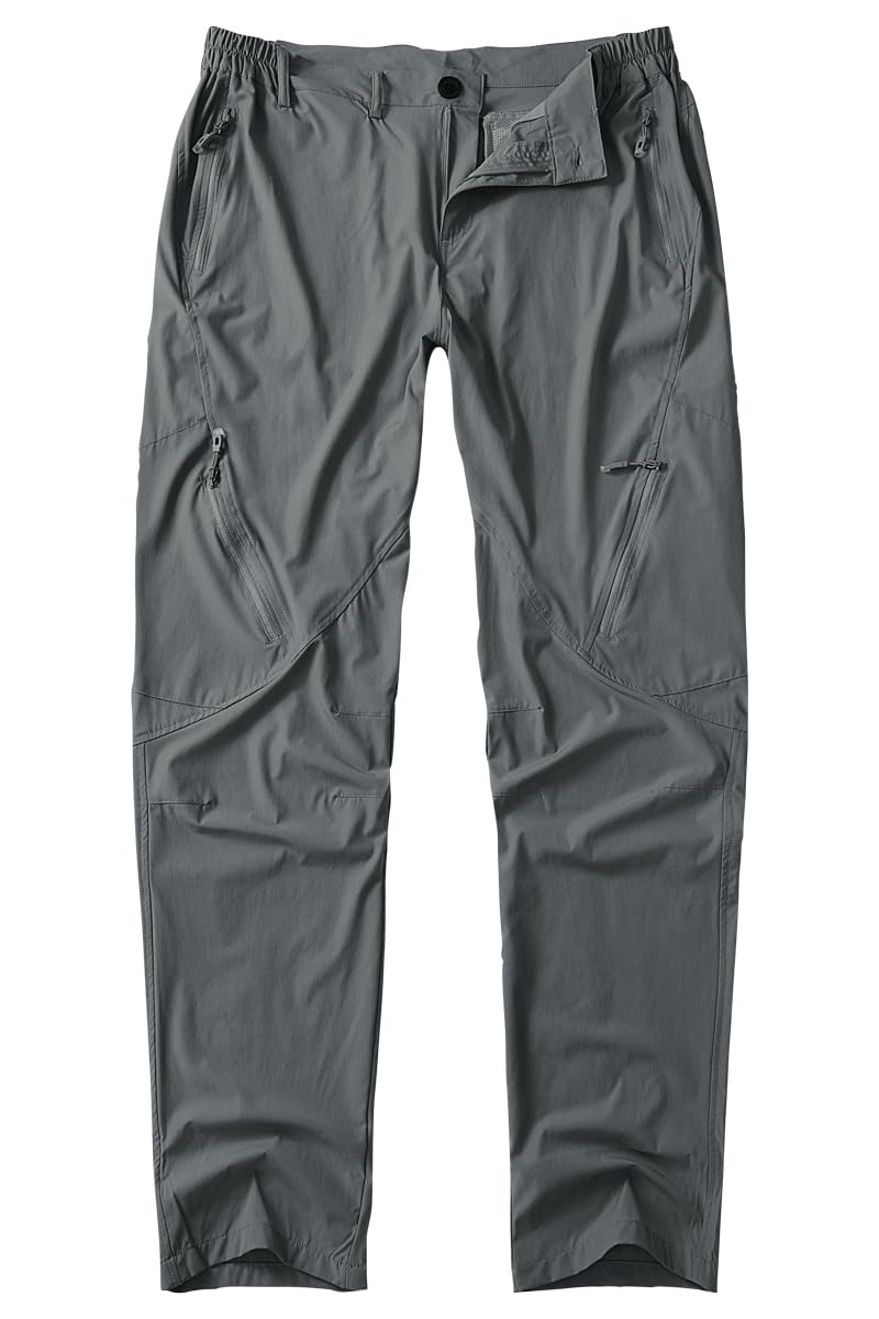 Postropaky Mens Hiking Quick Dry Lightweight Waterproof Fishing Pants Outdoor Travel Climbing Stretch Pants