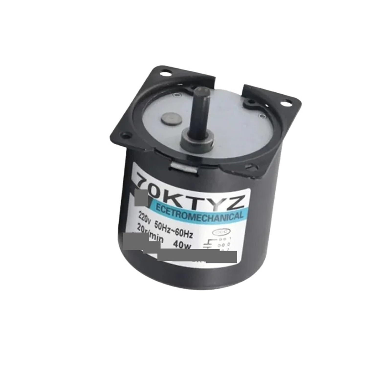 MUYTQAERG Synchronous Motor 220V 40W 70KTYZ AC Permanent Magnet Low Speed CW CCW Eccentric Shaft Large Torque Durable Motors(20rpm)