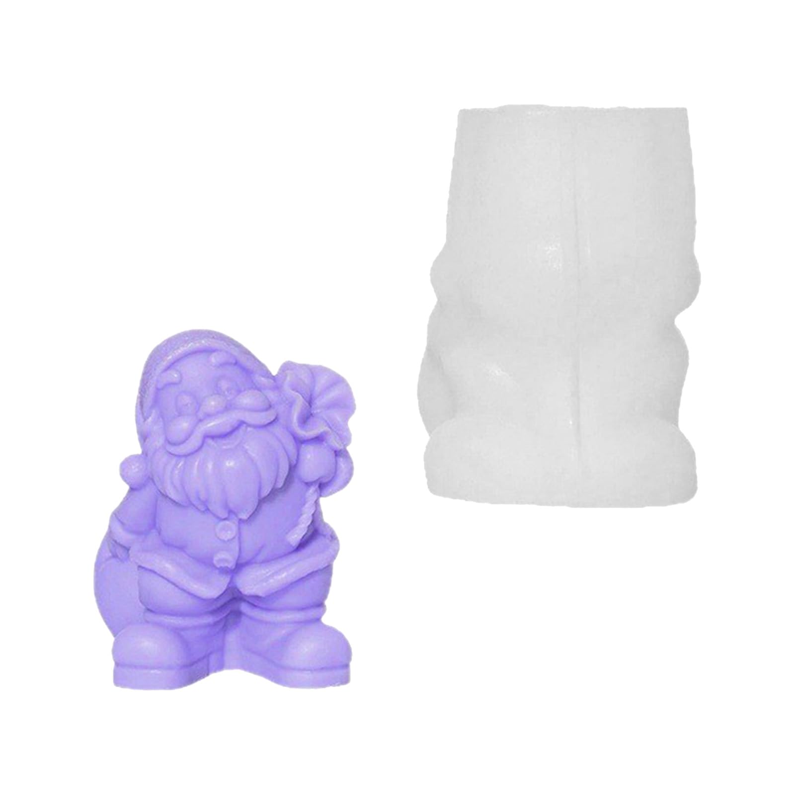 KAQNTUD Handmade Silicone Moulds Santa Candle Epoxy Resin Craft Moulds Christmas Casting Plaster Moulds Santa Candle Christmas Silicone Ornament Epoxy Resin