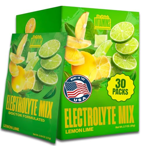 Dr. Price’s Electrolytes Powder Packets – Lemon Lime, 30 Packs | Sugar Free Electrolytes |...