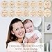 Baby Monthly Milestone Cards Sign - 7 Cute Double Sided Wooden Circles Discs Newborn Memento Milestone to Document Baby's Growth, Pregnancy Journey Sign Baby Boy and Girl Gifts Set