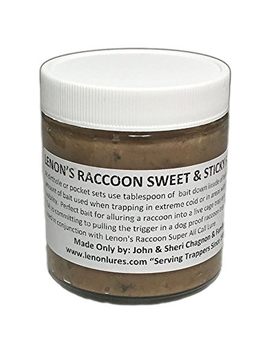 Lenon Lures Sweet & Sticky Raccoon Fish Paste Bait 4 oz Jar