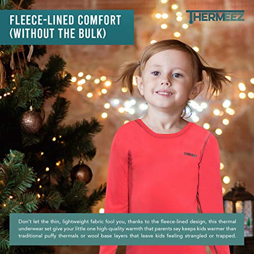 Thermal Underwear for Girls (Thermal Long Johns) Sleeve Shirt & Pants Set, Base Layer w/Leggings Bottoms Ski/Extreme Cold3