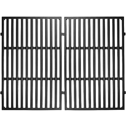 GFTIME 44,5CM Grille de Cuisson 7638 pour Weber Spirit I & II E/S-310 320 330, Spirit 700, Grille Fonte Gril Gaz Pièce de Rechange