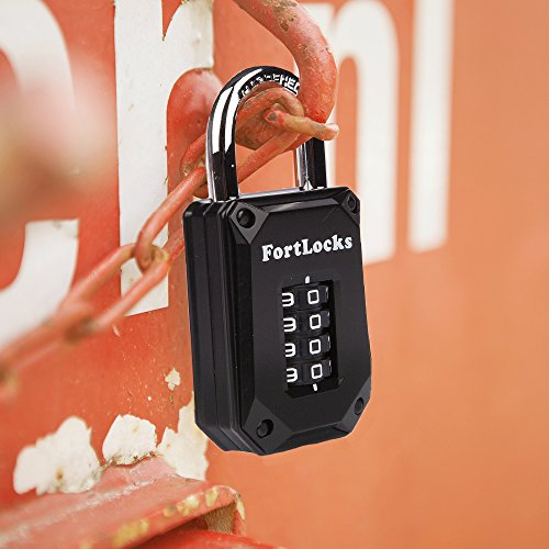 Image of FortLocks Gym Locker Lock, 4-Digit Indoor & Outdoor Combination Padlock