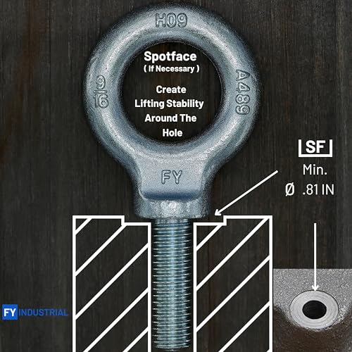 Image of Lifting Shoulder Eye Bolt 9 /16 inch-12 X 1-5 /8 inch |Blue Bright Zinc Plated