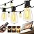 KYY 54FT Solar String Lights Outdoor Waterproof with USB Charging & Remote, Dimmable & Timable, Solar Powered Patio Lights with LED Shatterproof Bulbs for Deck Backyard Porch Garden Camping