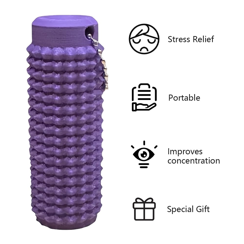 Spiky Grippie Stim Keychain, Anxiety Relief Pain Stim Bumpy Fidget Keychain, Stress, ADHD, Venting Key Pendant - Image 2