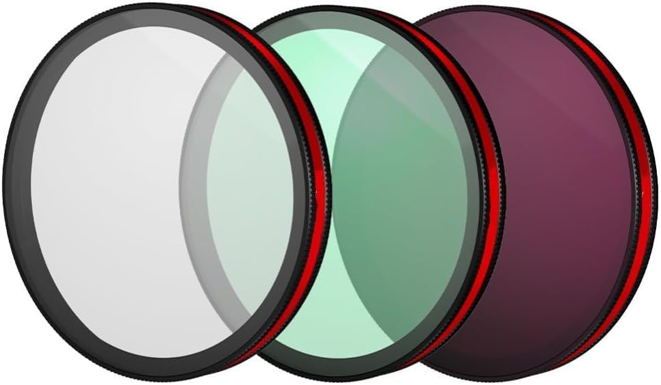Filtres ND pour DJI Action 6 évitant la surexposition et protégeant la lentille des rayures