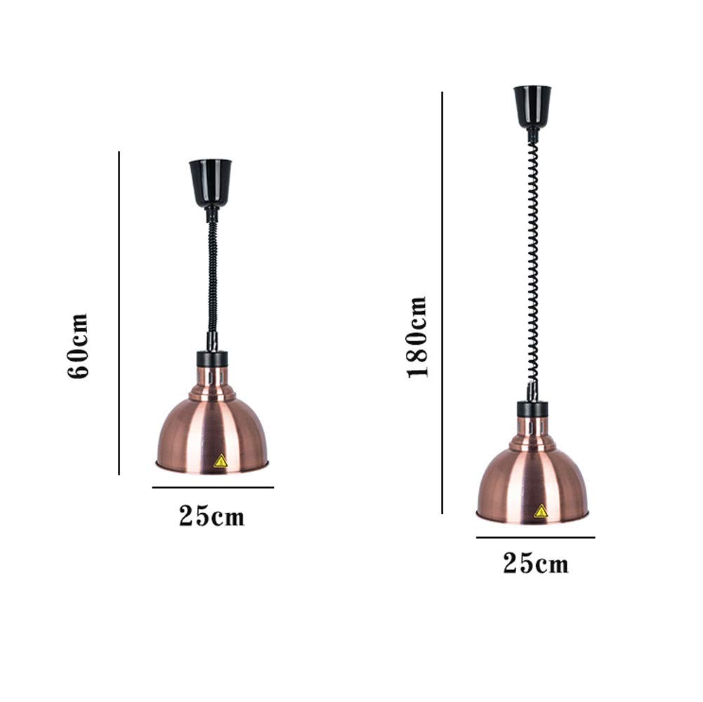 Lampada Scaldavivande, Lampada Riscaldante Retrattile Per Alimenti, Lampada Da Buffet, Forniture Per Ristoranti, Attrezzature Da Cucina Per Hotel, Lampadario A Sospensione Regolabile, Lampadina Da 25