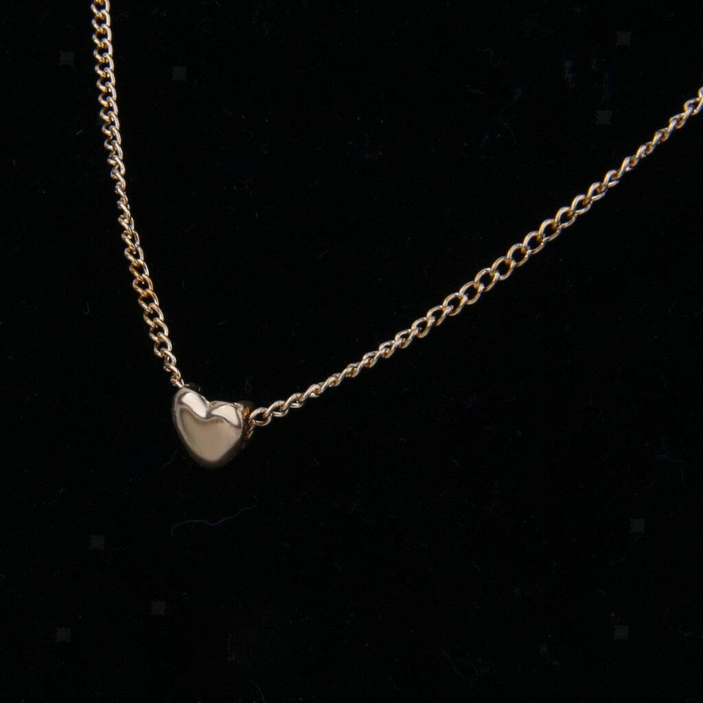 ELECTROPRIME 2pcs Chic Tiny Heart Necklace Delicate Love Pendant Chain Link Mini Charm
